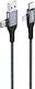 Dudao Braided USB 2.0 Cable USB-C male - USB-C Μαύρο 1m