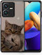 Smartfits Cats In Love Umschlag Rückseite (Vivo Y22)