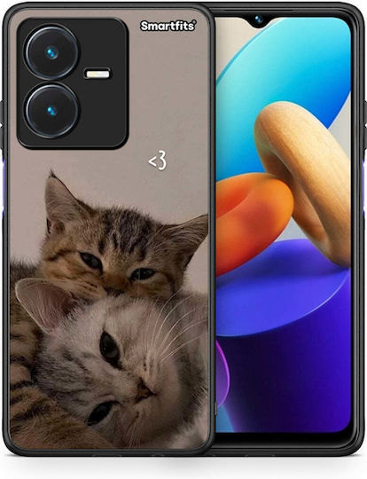 Smartfits Cats In Love Umschlag Rückseite (Vivo Y22)