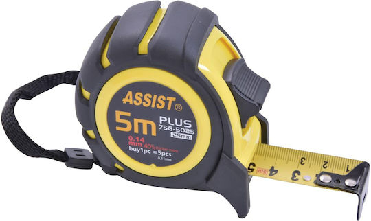 Assist Μετροταινία με Αυτόματη Επαναφορά 25mm x 5m