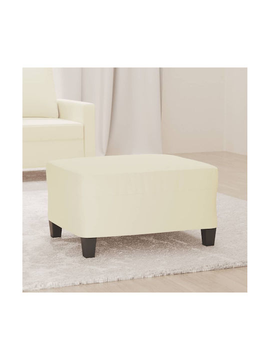 Beige Artificial Leather Footstool 70x55x41cm