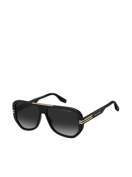 Marc Jacobs Sunglasses with Black Acetate Frame and Black Gradient Polarized Lenses MARC 636/S 807