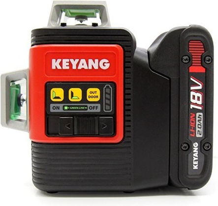 Keyang (solo) Γραμμικό Αλφάδι Laser Πράσινης Δέσμης 18V