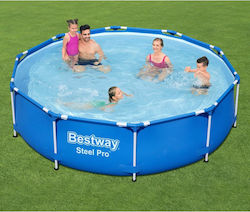Bestway Schwimmbad PVC mit Metallic-Rahmen & Filterpumpe 305x76cm