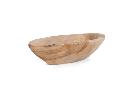 Soulworks Bol Decorativ Lemn Bej 40x14x6cm 1buc