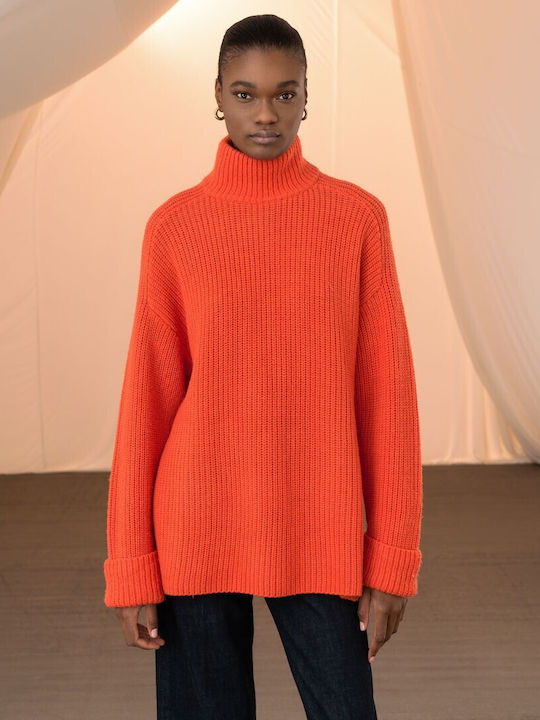 Tailor Made Knitwear Damen Langarm Pullover orange