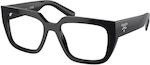 Prada Plastic Eyeglass Frame Black PRA03V 16K1O1