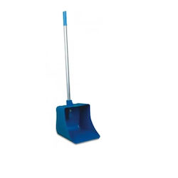 Plastic Dustpan with Stick Blue
