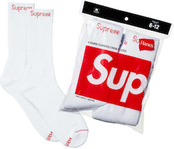 Supreme Κάλτσες Λευκές 4Pack