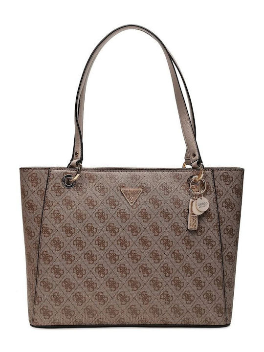 Guess Logo Noelle Women's Bag Shoulder Brown