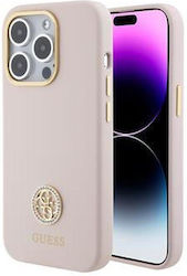 Guess Liquid Back Cover Silicone Pink (iPhone 15 Pro)