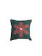Nef-Nef Homeware Happy Snowflake Χριστουγεννιάτικο Διακοσμητικό Μαξιλάρι Τετράγωνο Πράσινο 45x45εκ.