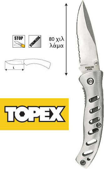 Topex Pocket Knife Silver