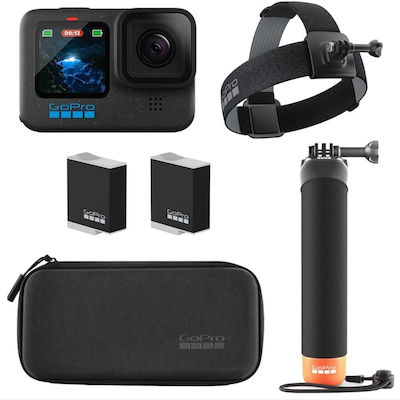 GoPro Hero12 + Accessories Bundle CHDRB-121 64GB Camera de Acțiune 5K Subacvatică Negru cu Ecran