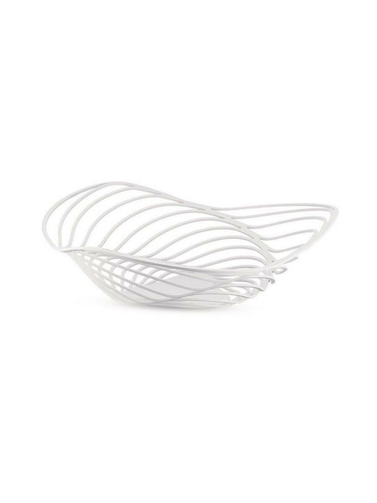 Alessi Trinity Fruit Bowl Metallic White 26x26x7cm