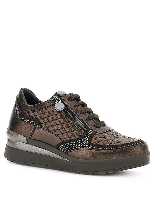 Cream Anatomical Sneakers Coffee