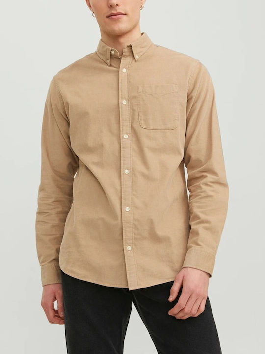 Jack & Jones Long-sleeved Corduroy Shirt Crockery