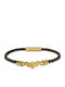Police Batman Herren Armband aus Leder 18cm