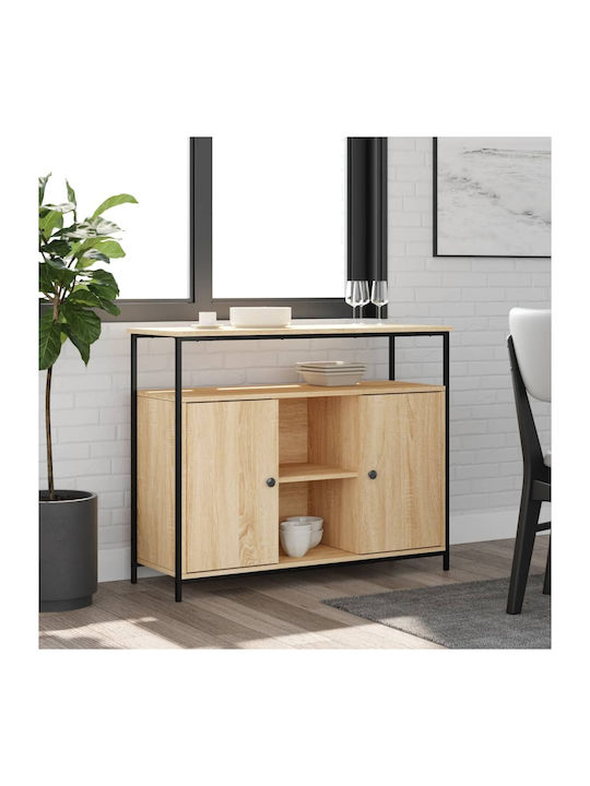 Sideboard Wooden Sonoma δρυς 100x35x80cm