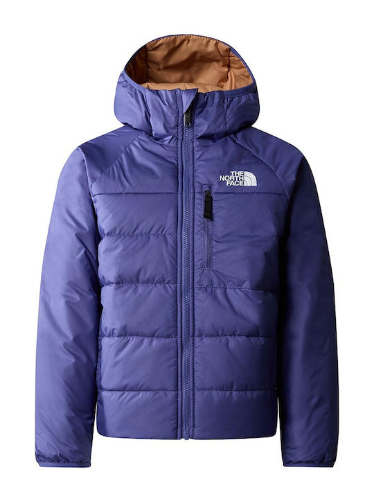 Reversible Perrito Waterproof Kids Sports Coat Double Sided Hooded Purple