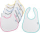 Bunny Bebe Bib Fabric with Hoop & Loop Fastener 6pcs