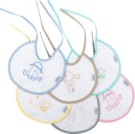 Bunny Bebe Bavetă material textil cu bandă de dantelă yellow 6buc