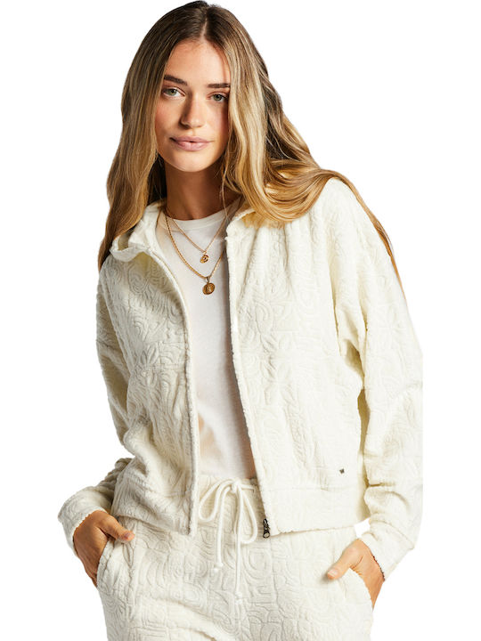 Beach Breeze Women's Sweatshirt Jacket ΑΝW/ANTIQUE WHITE