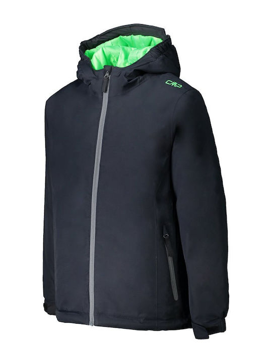 Kids' Casual Jacket with Hood NAVY-LIME