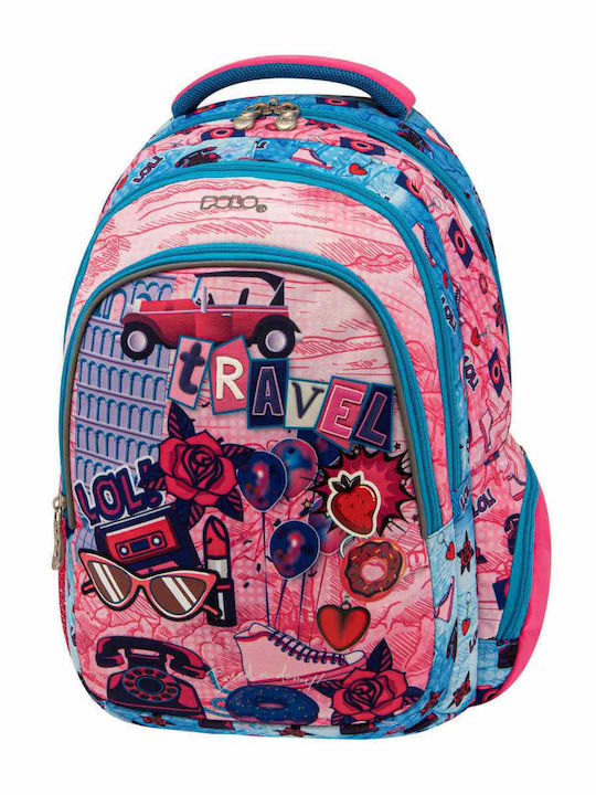 Polo Σακιδιο Character School Bag Backpack Elementary, Elementary Multicolored