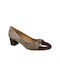 Blondie Anatomic Patent Leather Brown Heels