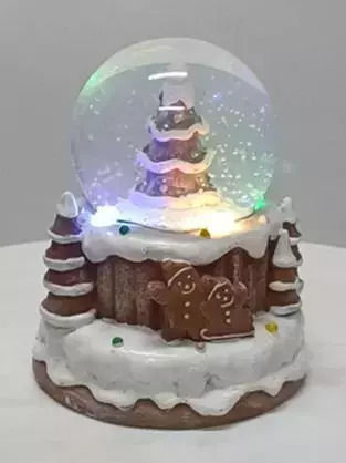 Crăciun Glob de Zăpadă Iluminată Baterie 9.4x9.4x11.2cm 1buc