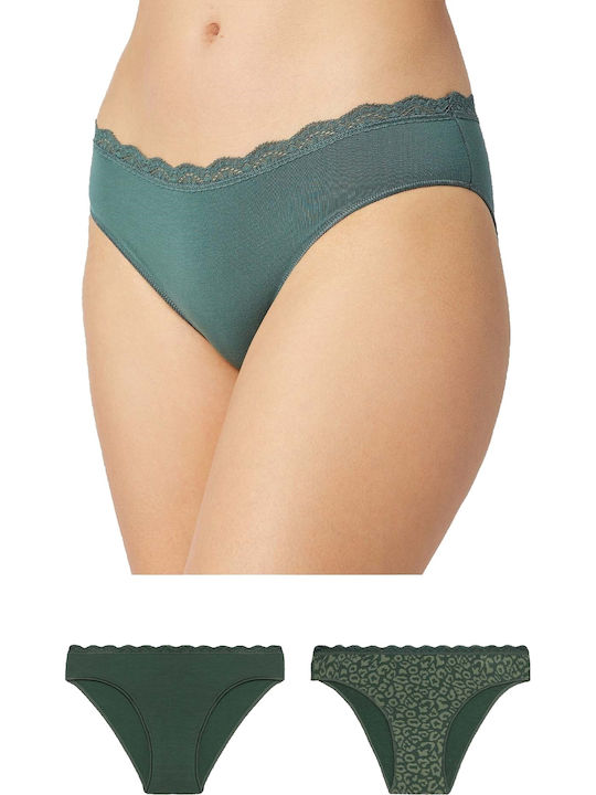 Minerva Fimelle Femei Slip 2Pack Green