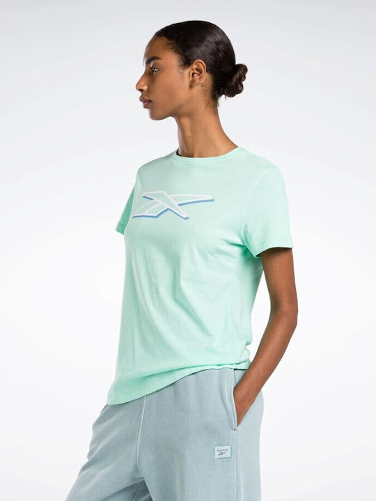 Reebok Vector Graphic Γυναικείο Αθλητικό T-shirt Τιρκουάζ