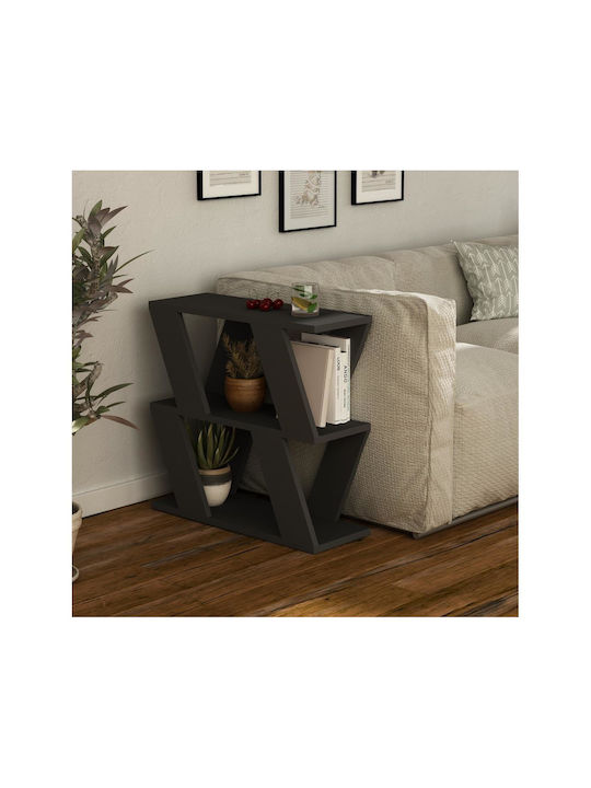 Rectangular Wooden Side Table Ανθρακί L60xW57cm