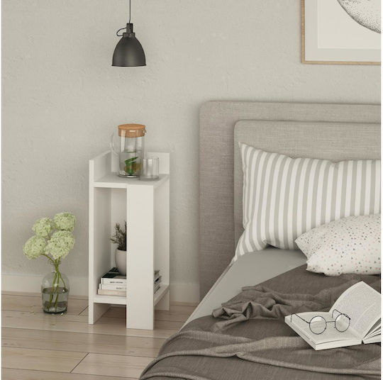 Κομοδίνο Elos Ξύλινο Λευκό 60x25x60cm