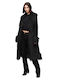 Superdry Vintage Γυναικείο Black Παλτό με Κουμπιά