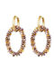 Georgiadis Accessories Σκουλαρίκια από Ατσάλι Επιχρυσωμένα Μπεζ