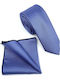 Legend Accessories Men's Tie Set Synthetic Monochrome Blue Iris
