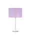 Veis Fabric Table Lamp for Socket E27 with Lilac Shade and White Base