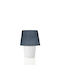 Veis Glass Table Lamp for Socket E14 with Gray Shade and White Base