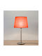 Veis Metal Table Lamp for Socket E14 with Red Shade and Silver Base