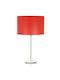 Veis Fabric Table Lamp for Socket E27 with Red Shade and White Base