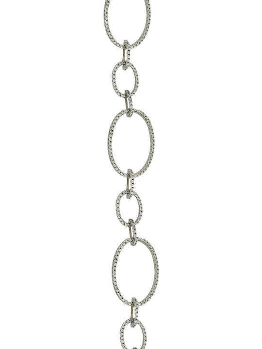 Fa Cad'oro Damen Armband aus Weißgold 14K mit Zirkon