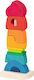 Goki Pyramiden-Spielzeug Stacking Castle aus Holz für 24++ Monate