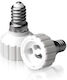 Lineme Socket Adapter from E14 to GU10 in White color Set 1pcs 15-00214