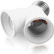 Lineme Socket Extension for Socket E27 in White color Set 1pcs 15-00209