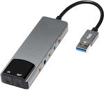 Εξωτερική USB Κάρτα Ήχου 5.1 σε χρώμα HY-601