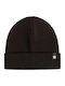Beanie Unisex Σκούφος με Rib Πλέξη σε Μαύρο χρώμα