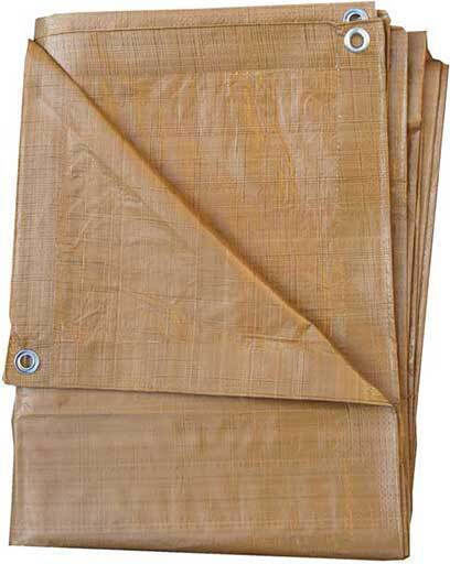 Waterproof Tarpaulin 120gr/m² 8x5m. Light Type Beige