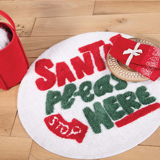 Nef-Nef Homeware Бански килим Кръгла Santa Please 034000 Ecru Ф70бр